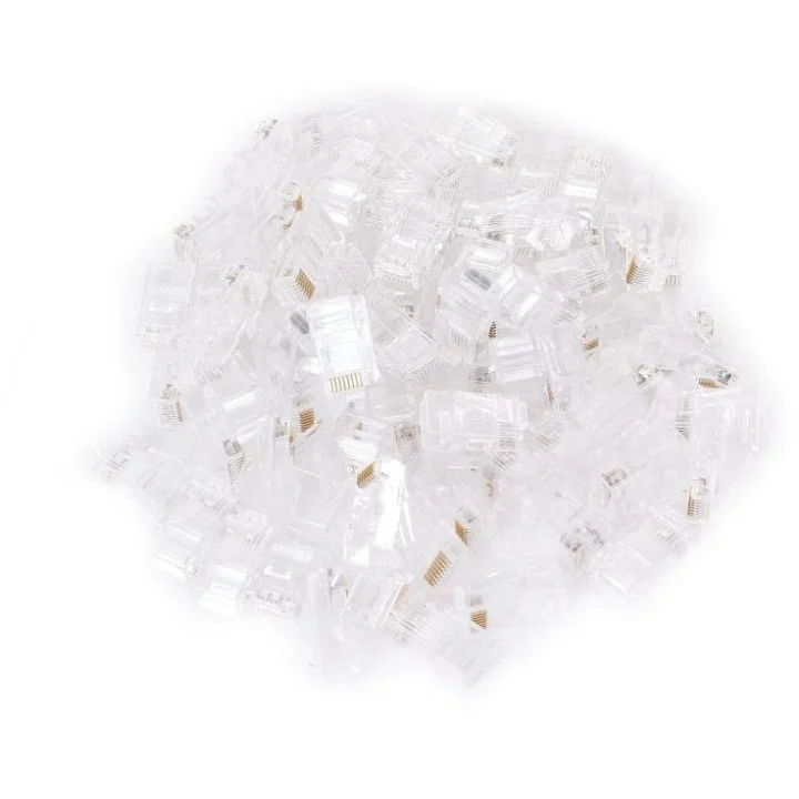 RJ45 Pass-through network plug (100 pack)